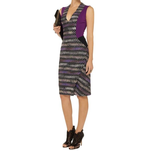Missoni Women's Ponte-Paneled Crochet Knit Dress in size 42 / US 6 NWT MSRP 1595 - Picture 2 of 16